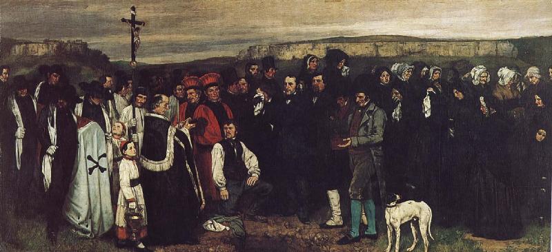 Gustave Courbet Ornans funeral oil painting picture